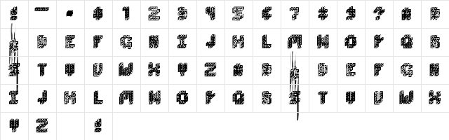 3d Platino Bold Regular Character Map