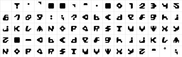 Paccer Regular Character Map Paccer Regular Character Map
