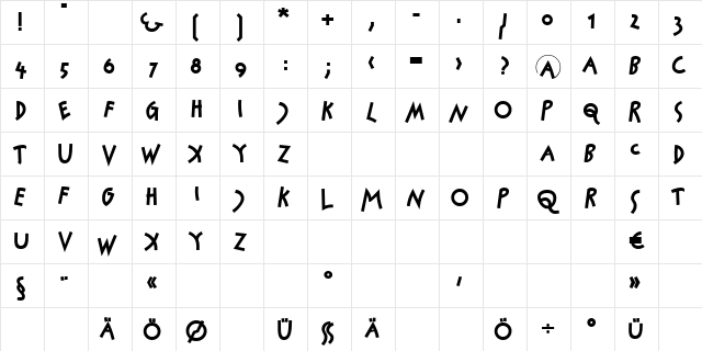 Jockey Black Character Map