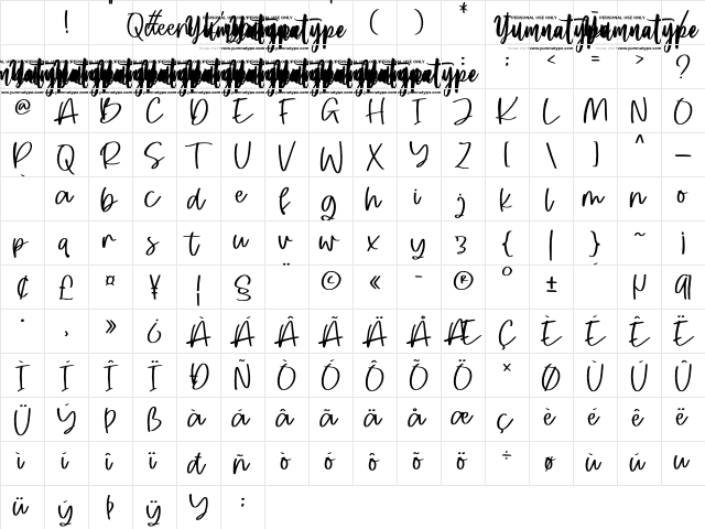 Queen Kyra Personal Use Regular Character Map Queen Kyra Personal Use Regular Character Map