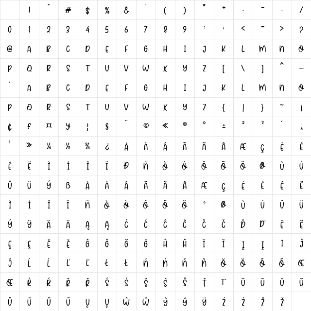 Focus Quotes Regular Character Map Focus Quotes Regular Character Map