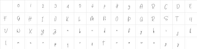 Massali Regular Character Map Massali Regular Character Map