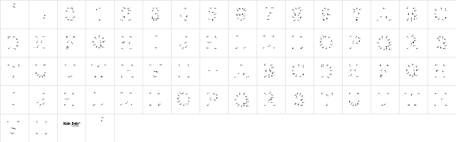 0Pointe-AFaire Regular Character Map