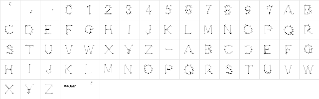 0Pointe-Fait Regular Character Map