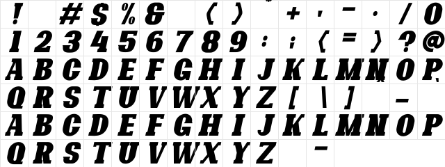 Bonaro Clean Italic Demo Clean Italic Character Map