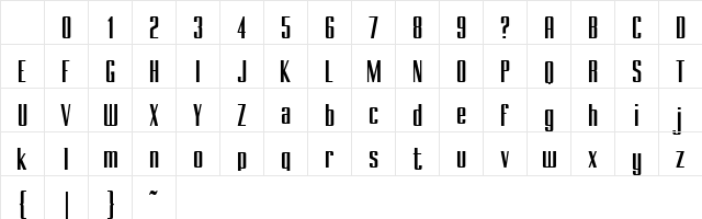 BRANCHE Regular Character Map BRANCHE Regular Character Map