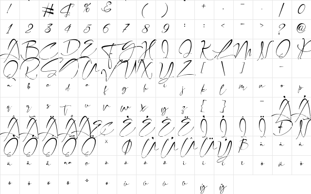 Fabregas Regular Character Map