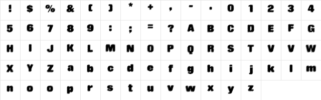 Cyber Shack Regular Character Map Cyber Shack Regular Character Map
