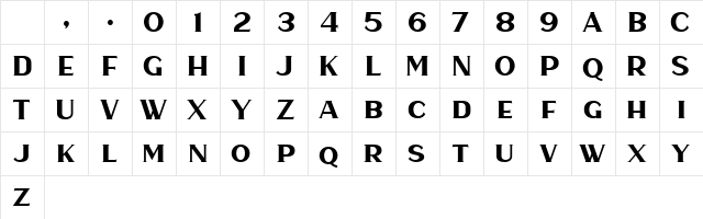 Haarlem Serif DEMO Regular Character Map Haarlem Serif DEMO Regular Character Map