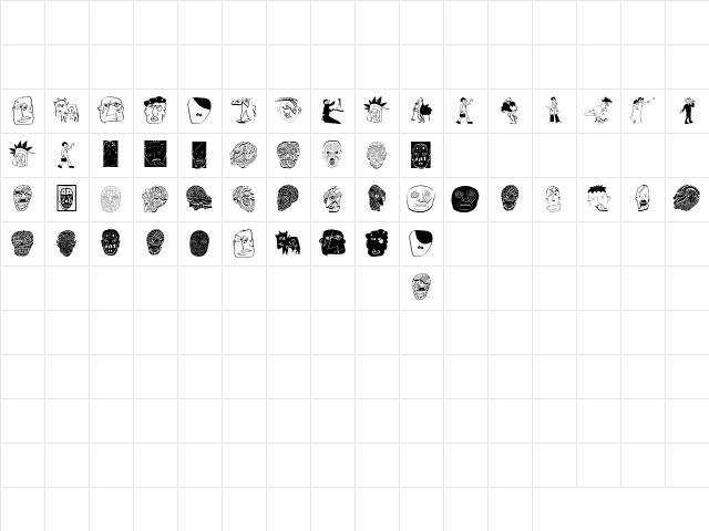 CalligrSketches Regular Character Map CalligrSketches Regular Character Map