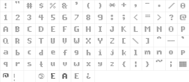 OPTIC.BOT Regular Character Map OPTIC.BOT Regular Character Map