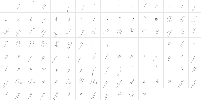 Wiegel Kurrent Regular Character Map