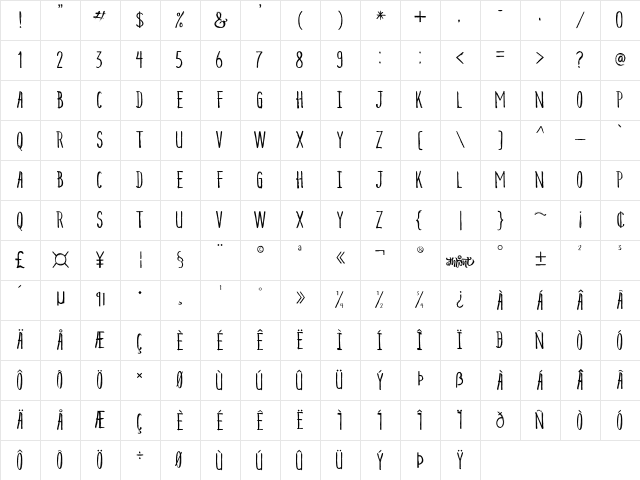 Beauty Heart Sans Personal Use Sans Character Map