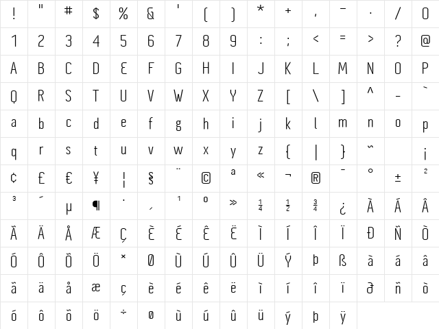Cynapse Pro Regular Character Map Cynapse Pro Regular Character Map