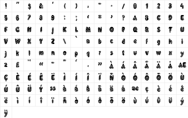 LTDummy Black Black Character Map
