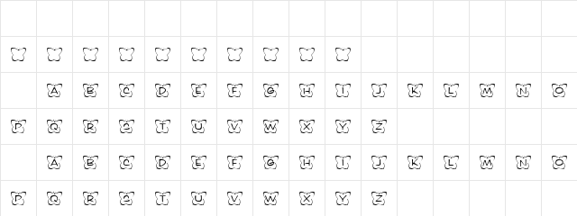 Pan Pasand Regular Character Map