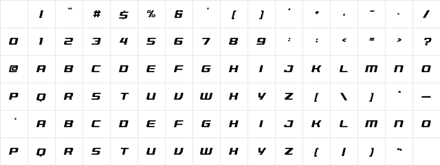 Foreigner Regular Character Map Foreigner Regular Character Map