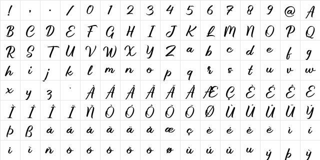 Brillotus Regular Character Map Brillotus Regular Character Map