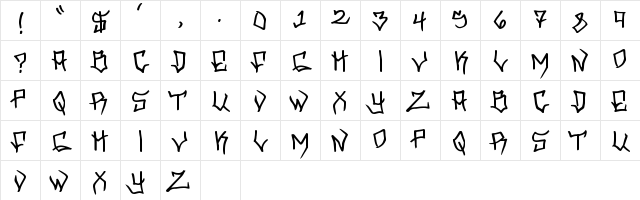 Hooligan Regular Character Map Hooligan Regular Character Map