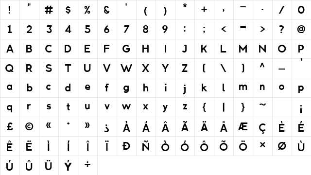 Laachir Deeper Bold Character Map Laachir Deeper Bold Character Map