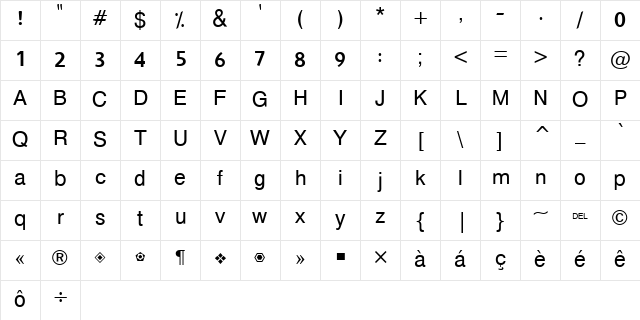 Hacen Beirut Md Regular Character Map Hacen Beirut Md Regular Character Map