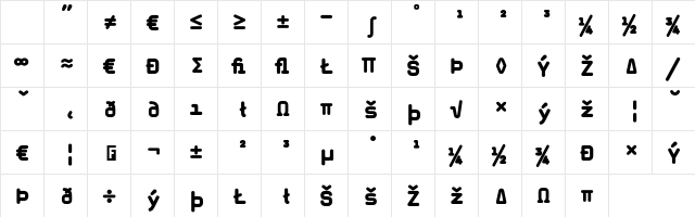 MagdaCleanMono BlackExpert Character Map MagdaCleanMono BlackExpert Character Map