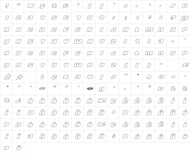 Hula Hoop Girl Outline Italic Outline Italic Character Map