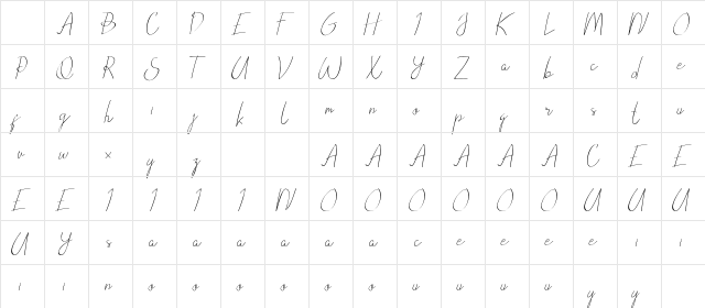 VICTORISA DEMO Script Regular Character Map