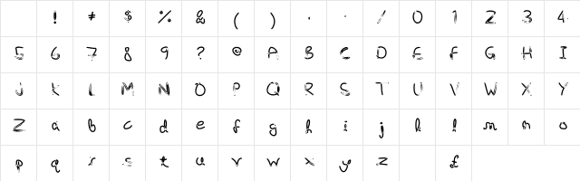 Wax Regular Character Map Wax Regular Character Map