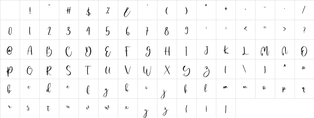 Maisha Regular Character Map Maisha Regular Character Map