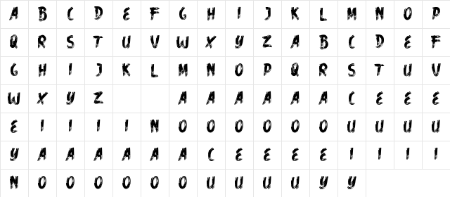 Rashean Demo Regular Character Map Rashean Demo Regular Character Map