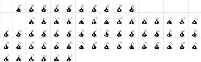 101! KisseZ Regular Character Map