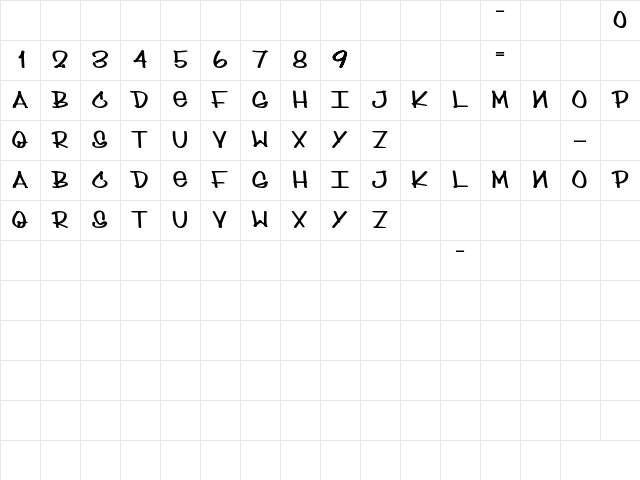 sydney mop style Regular Character Map sydney mop style Regular Character Map