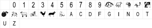 tungfont zodiac 3 Regular Character Map tungfont zodiac 3 Regular Character Map
