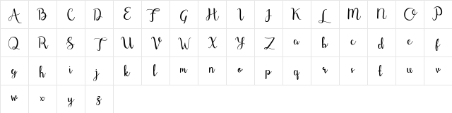 Shefilla Regular Character Map Shefilla Regular Character Map