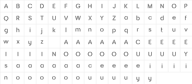 Sukima Regular Character Map Sukima Regular Character Map