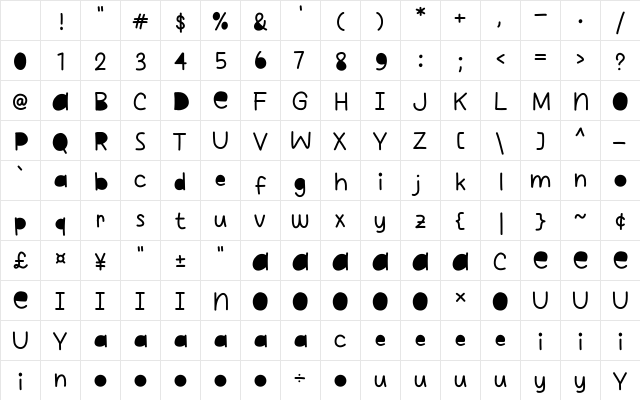 Lost Paper Regular Character Map Lost Paper Regular Character Map
