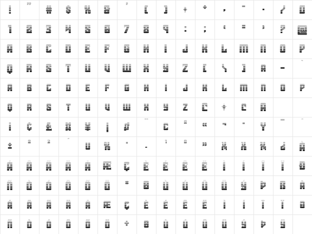 Star Guard Gradient Regular Character Map