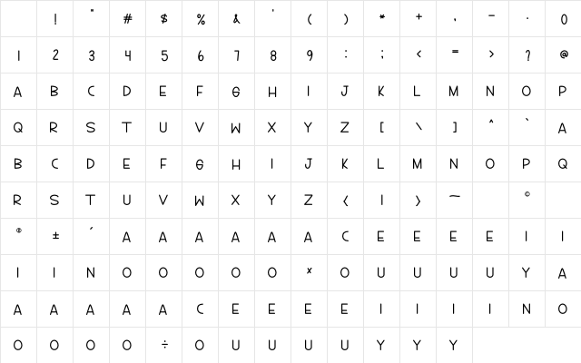 Love Regular Character Map Love Regular Character Map