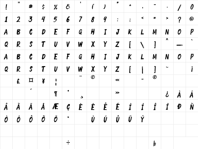 Crushed Stone Regular Character Map Crushed Stone Regular Character Map