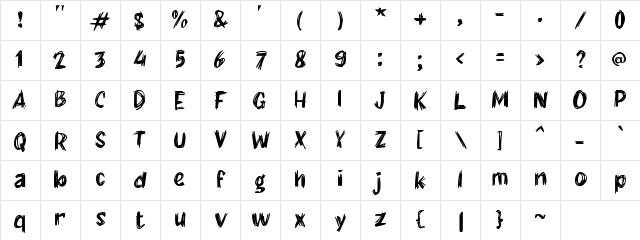 f Far Alone Regular Character Map f Far Alone Regular Character Map