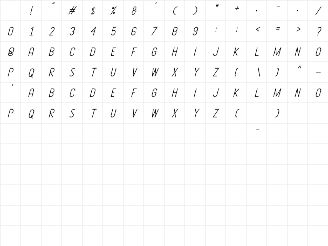 Queen Signature Duo Italic Regular Character Map Queen Signature Duo Italic Regular Character Map