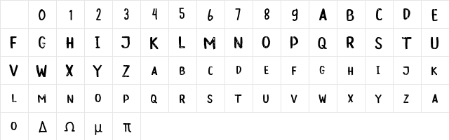 Quachita Regular Character Map