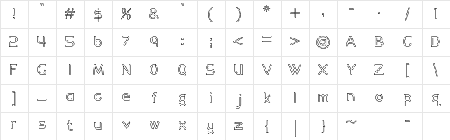 Allenatore Regular Outline Regular Character Map Allenatore Regular Outline Regular Character Map