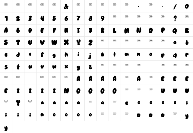 Ubie Free Trial Regular Character Map