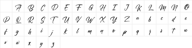 Walking Dream FREE Regular Character Map