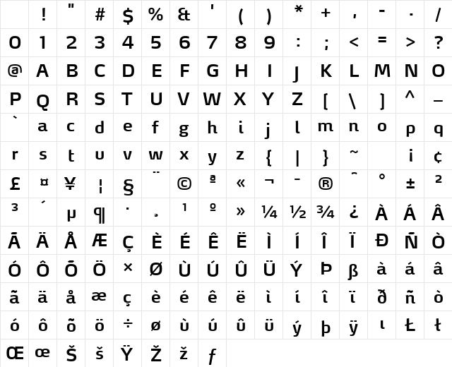 MaxDemiSerifLF-SemiBold Regular Character Map MaxDemiSerifLF-SemiBold Regular Character Map