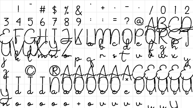 The Street Regular Character Map The Street Regular Character Map