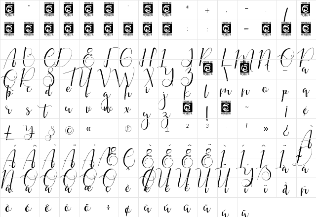 Gayesha Regular Character Map