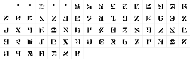 Paraghyph Ver 1 Regular Character Map Paraghyph Ver 1 Regular Character Map